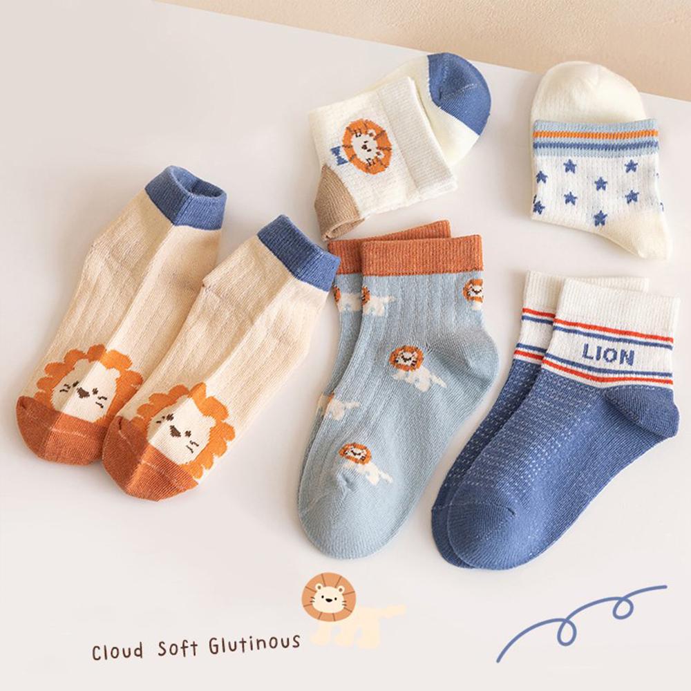 5Pairs  Ultra Thin Breathable Mesh Socks Comfortable And Skin-friendly Children's Outdoor Socks  Full of Vitality 1-16Years