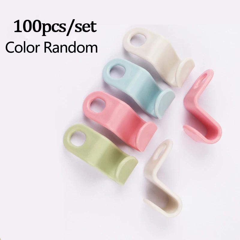 10-100pcs- Wardrobe Hanger Hooks Multifunction Cascading Plastic Bedroom Wardrobe Storage Space Saving Coat Hook