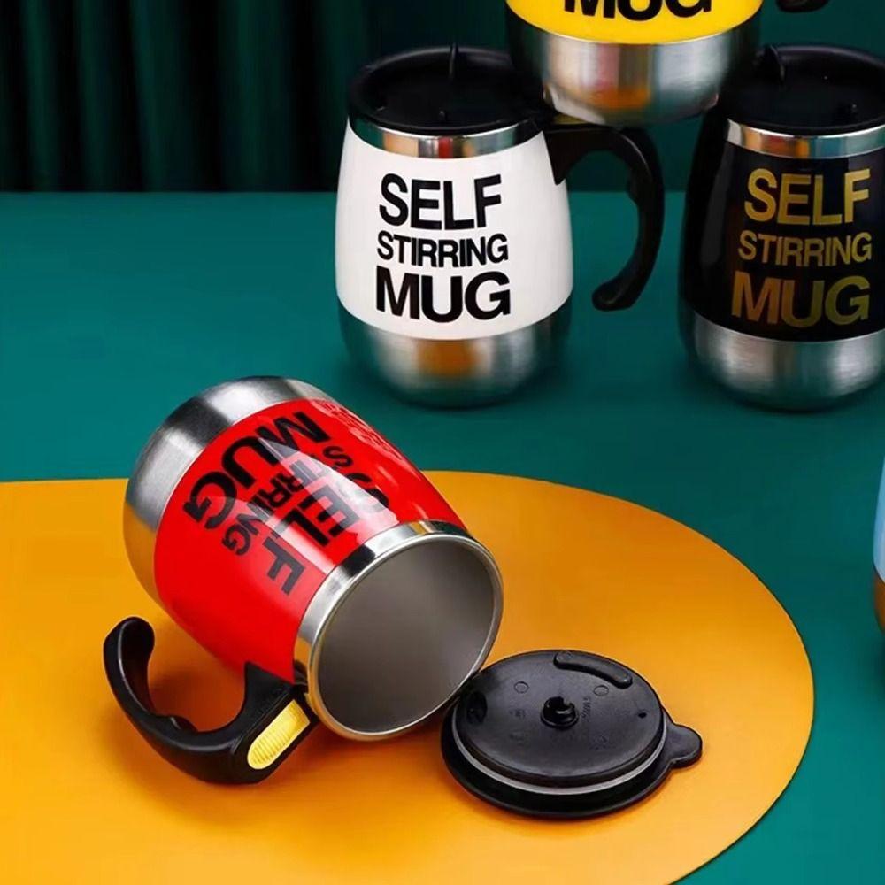Stainless Steel Magnetic Mixing Mug Thermal Insulation Rotating Blender Cup  Drinking Tool