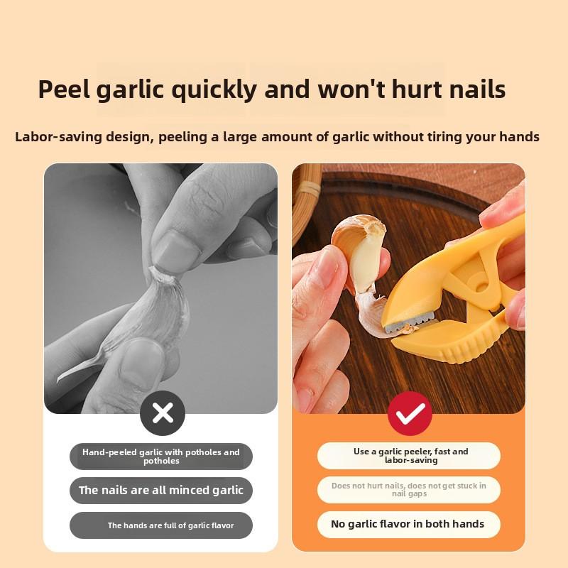 Garlic Peeler Stainless Steel Tool Vegetable Peeling Tong Garlic Peeling Tweezers Tongs Kitchen Gadgets For Avoiding Your Hands