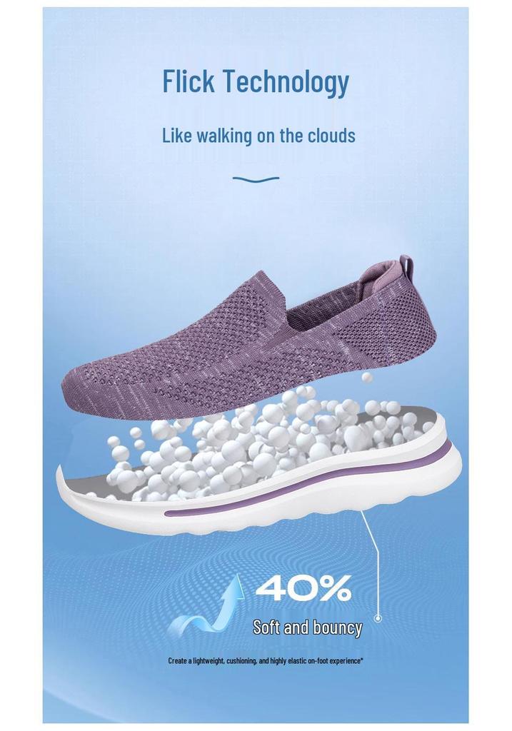 Old Beijing Breathable Mesh Slip-On Shoes for Elderly - Comfortable, Non-Slip, Soft Sole for Men and Women