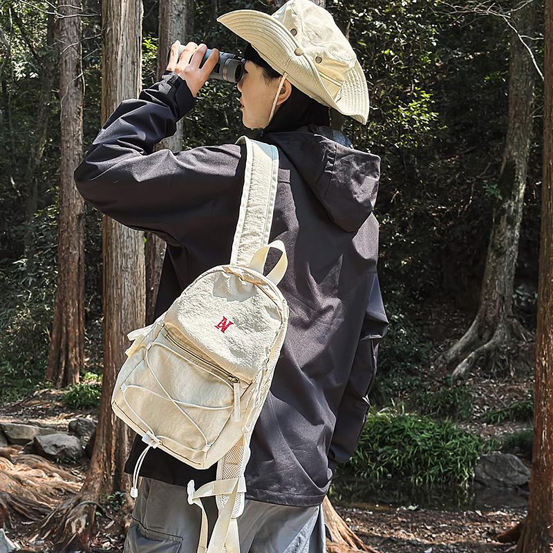 Student Small Bag Women's Lightweight Backpack Men Color Block Sports Travel Backpack