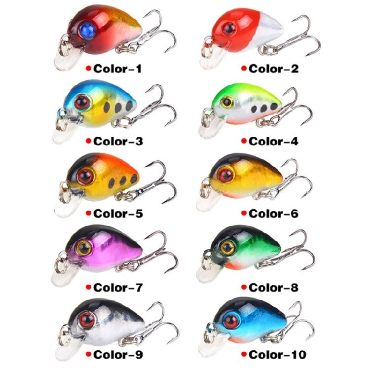 10 stuks Vis Lokaas Kunstmatige Vis Aas Topwater Crankbaits Wobbler Kunstmatige Harde Aas met Tackle Box Eenvoudig te Gebruiken