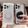 For Magsafe Magnetic 360°Rotat Metal Car Bracket 3-in-1 Four Corner Anti Drop Phone Case For iPhone 16 Pro Max 14 13 15 Pro Max