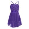 Lyrical Girls Ballroom Kids Cosplay Fancy Gymnastics Bowknot Backless Dress Ballet Dance Leotard Glittery Skirts