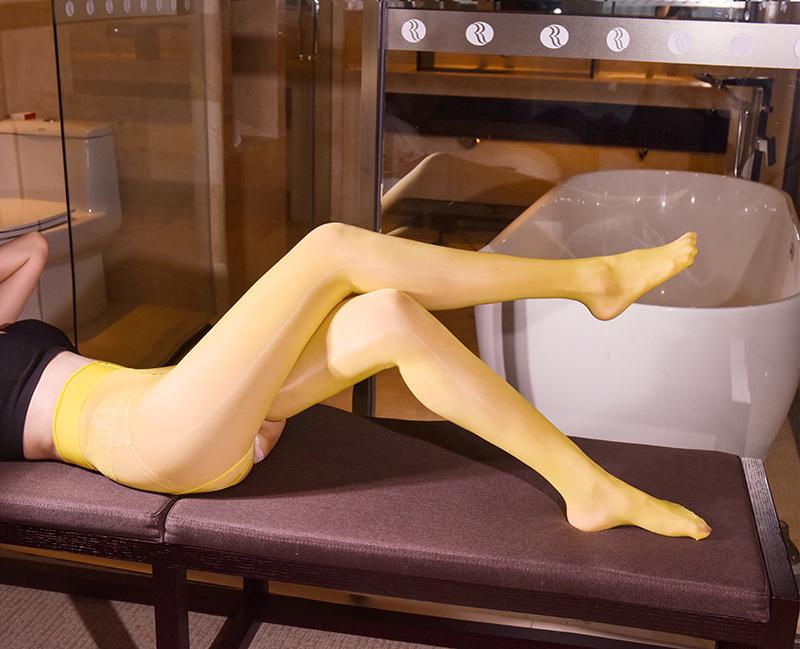 Große glänzende Schrittlose 8D Nahtlose Strumpfhose für Damen - Sexy 360 Nahtlose 912 Nadeln Hochdichte Strümpfe