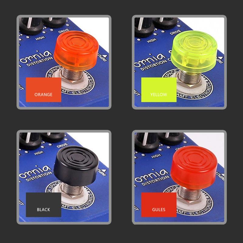 10Pcs Candy Color Foot Switch Guitar Pedal Knob Protector Anti-slip Sleeve Cover Make Effect Footboard More Efficient