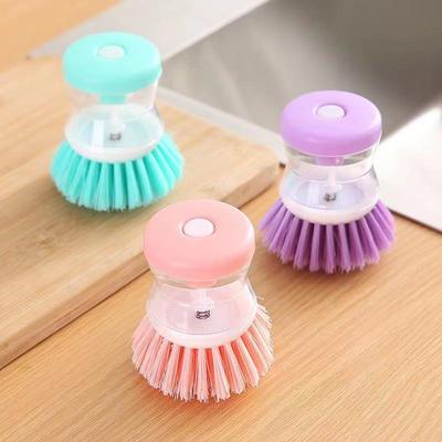 Multifunctional Liquid-Dispensing Pot and Bottle Cleaning Brush