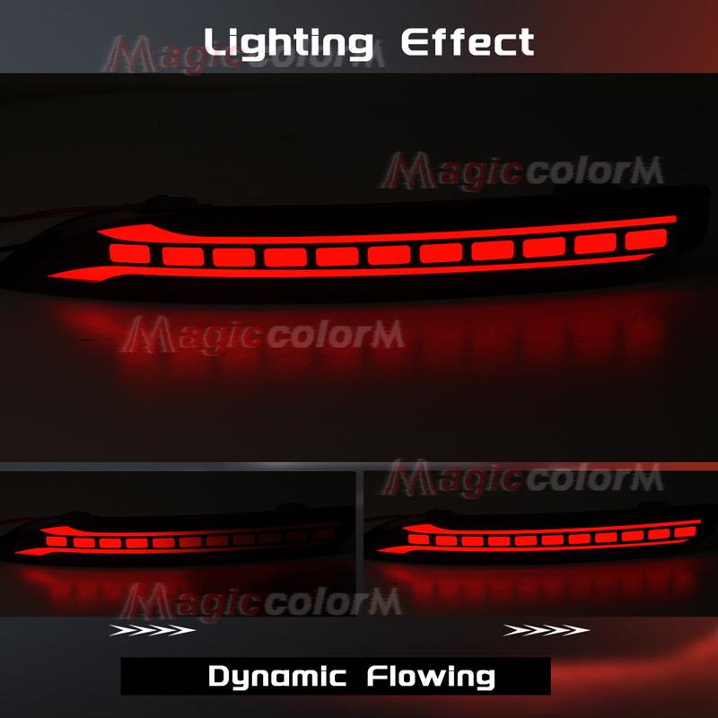 LED Heckstoßstangen-Reflektorleuchte für Jeep Grand Cherokee 2024 Bremslicht Dynamischer Blinker Rücklicht 12V