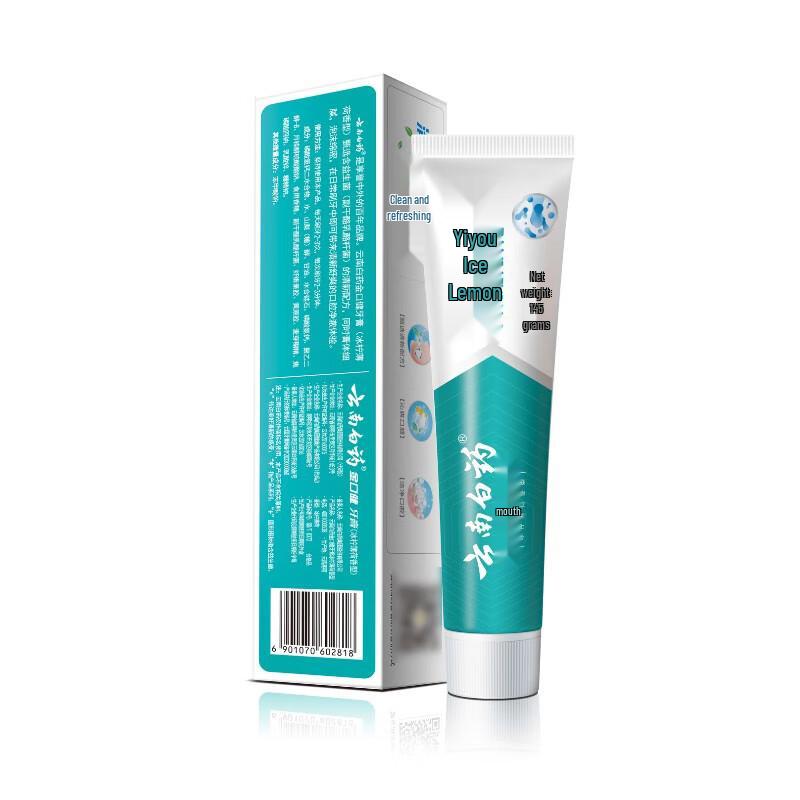 Yunnan Baiyao Jinkoujian Fresh Icy Lemon Mint Toothpaste