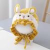 Rabbit Ear Infant Beanie Hats Solid Color Kids Pullover Cap Fashion Baby Knitted Hat  Outdoor