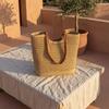 Crochet Shoulder Bag, Large Capacity Tote Bag, Lightweight Knit Handbag, Summer Beach Tote Purse for Women Holiday Commuting Daily Use