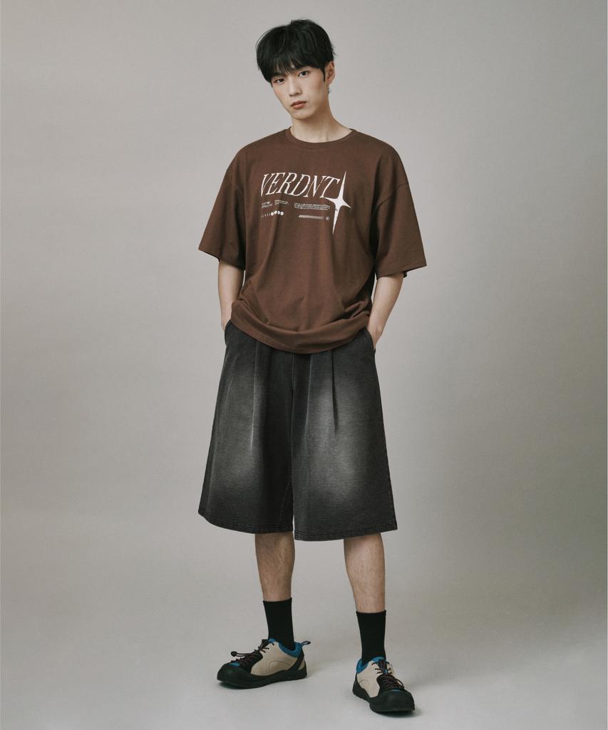 Beodeonteu Flash Logo Short Sleeve T-Shirt [Choco Brown]