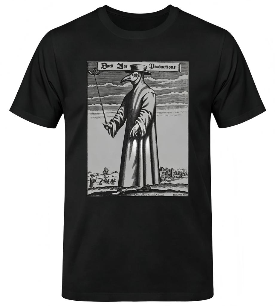 Vintage Plague Doctor Medieval Graphic Print T-Shirt