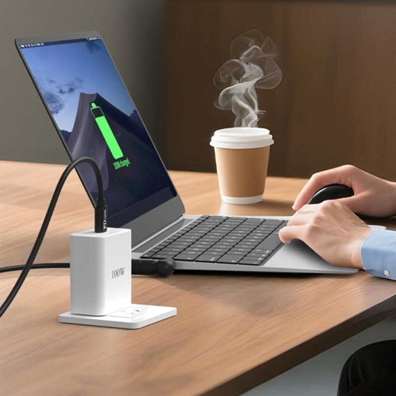 Fast Speed PD100W Charging Cord Type C To Round Tip Adapter 2M Length Lightweight Portable For Office Travel