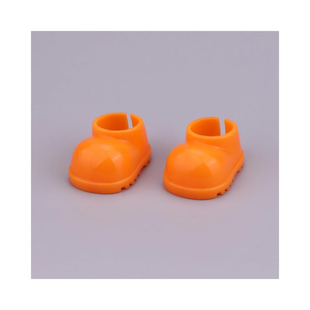 Labubu Barbie Mini Shoes Orange for Plush Toys Accessories Dollhouse Keychain DIY Resin Jewelry