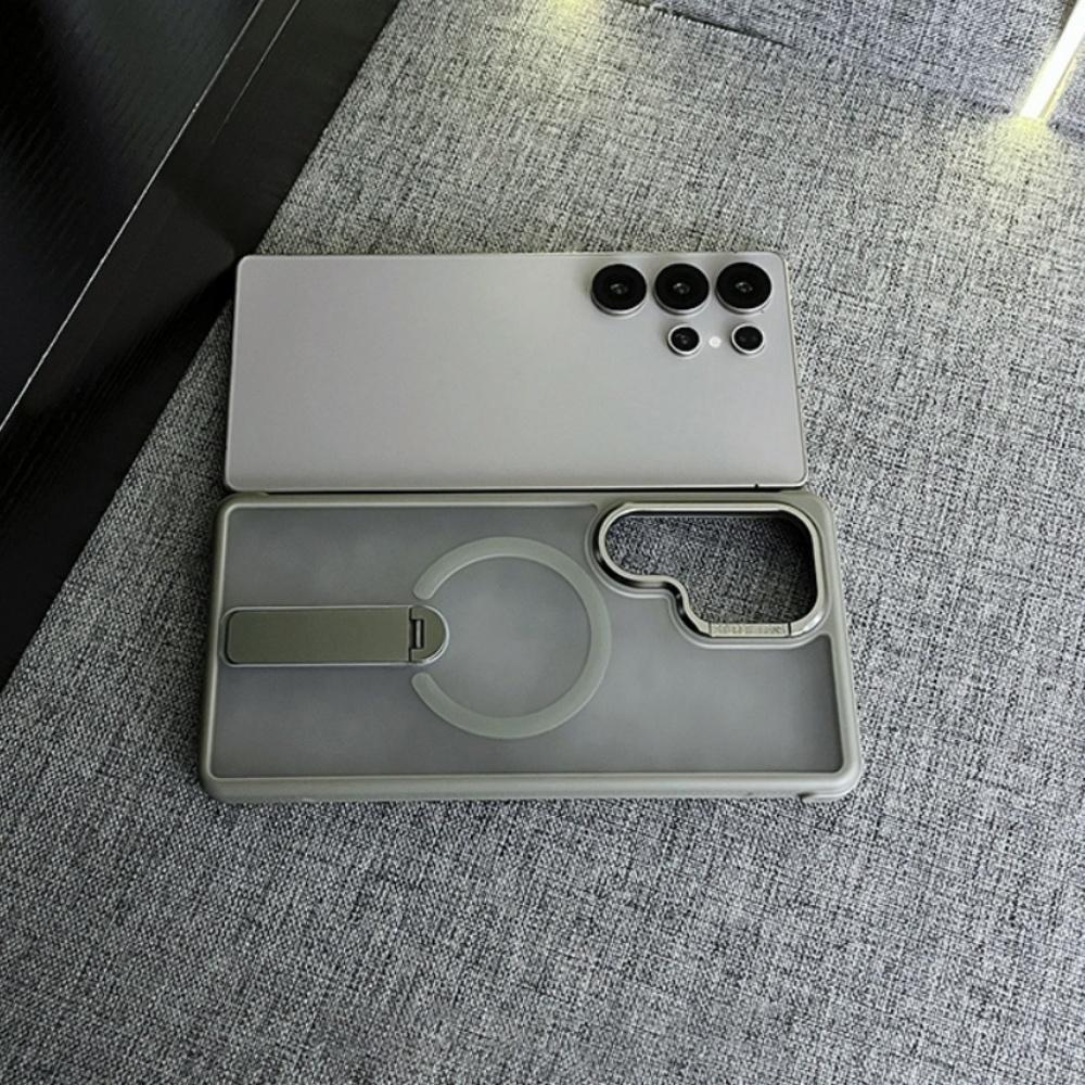 Matte magnetische Faltständer-Hülle für Samsung S25 Ultra S24 FE S26 S23 S26 Ultra für Magsafe kabellose Ladeabdeckung