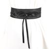 Bowknot Simple Wrap Luxury Wide Waist Band Leather Belt Corset Waistband Ladies Dress Cummerbands