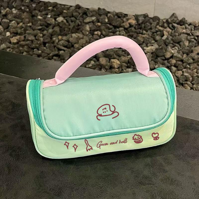 Minimalist Large Capacity Portable Pencil Bag With Pu Material For Students And Office Use