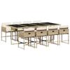 VidaXL Ensemble à Manger de Jardin avec Coussins 9 pcs, Table et Chaises à Dossier Rabattable, Meubles d'Extérieur Patio 3211282
