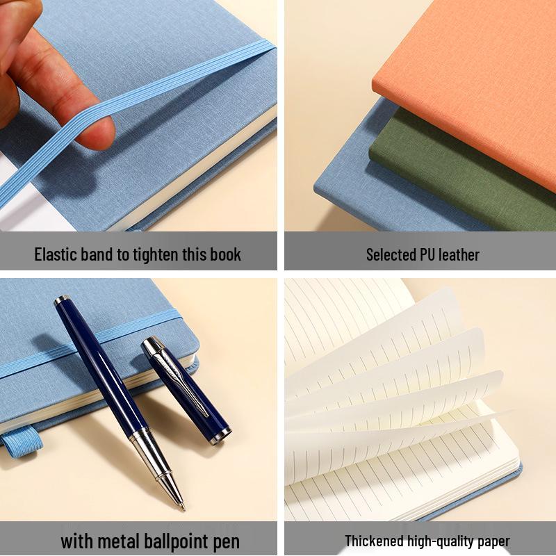 Wysokiej jakości, spersonalizowany notes A5 z gumką do biznesu i biura