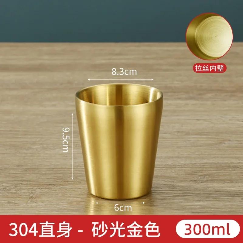 175/300ML Doppelwandiger Edelstahl Bierkrug Verbrühschutz Kaffee Milch Tasse Tragbare Teetasse Reisebecher Küche Bar Trinkgeschirr