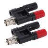2pcs BNC Female to 4mm Dual Banana Socket Binding Post RF Coaxial Splitter Adapter Connector