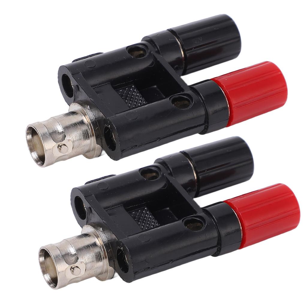 2pcs BNC Female to 4mm Dual Banana Socket Binding Post RF Coaxial Splitter Adapter Connector