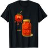 Lustige Tomaten-Überraschung Ein Glas geschnittene Tomaten T-Shirts Herren Baumwolle Humor Streetwear T-Shirt Kurzarm Unisex Lockere Kleidung