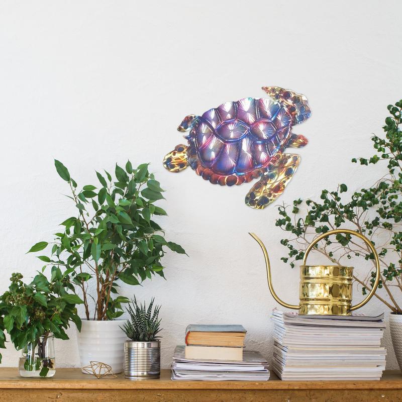 Beach Theme Wall Art Decorations Metal Wall Art Turtle Wall Decor Sculpture Decoration Large Coastal Home Decor For Indoor