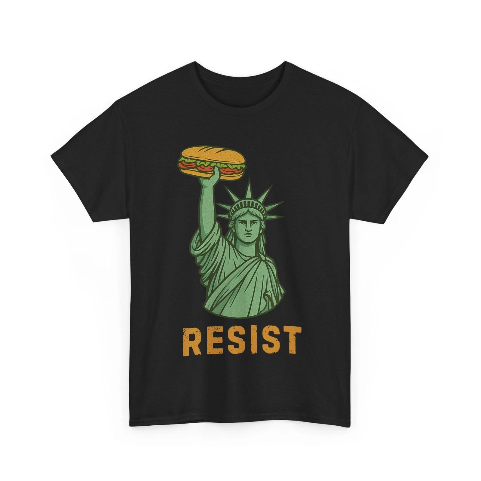 Resist Statue of Liberty Sandwich, Guy Washington DC T shirt L
