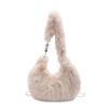 2024 New Niche Design Plush Bag Women's Autumn and Winter Versatile Chain Messenger Bag Hand-held Plush Underarm Bag