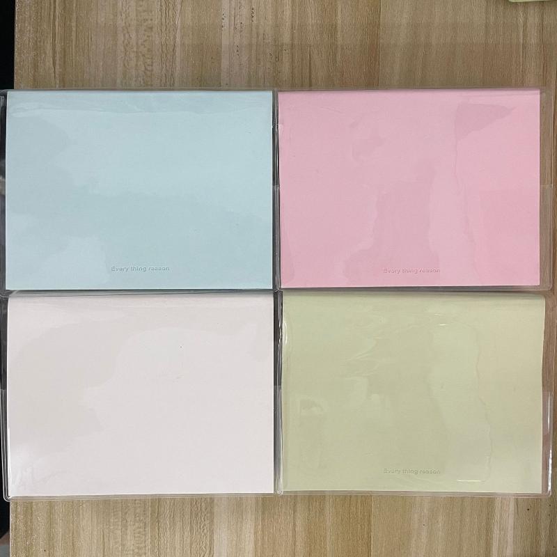Macaron Verdicktes Notizbuch 400 Seiten Große Kapazität Transparente Kunststoffhülle Notizbuch Schüler Büro Schreibjournal