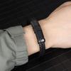 Double Layer Retro PU Leather Braided Bracelet for Men Punk Magnetic Clasp Cuff