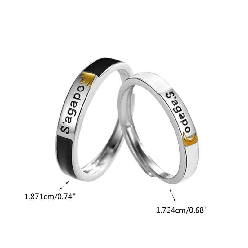Adjustable Rings Wedding Rings Couple Rings for Festival Wearing Birthdays Anniversary Valentine's Day Scratch Resistant
