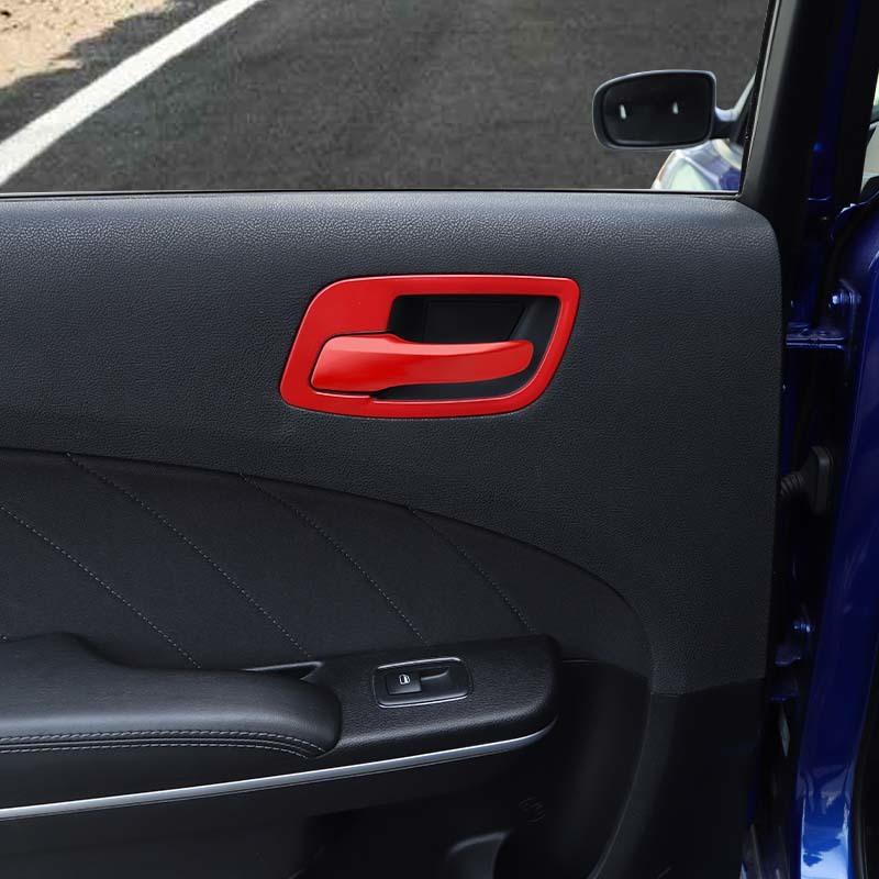  ABS Interior Door Handle Decoration Protective Cover Sticker Fit For Dodge Charger For 300C 2011 Up Exterior Accessories