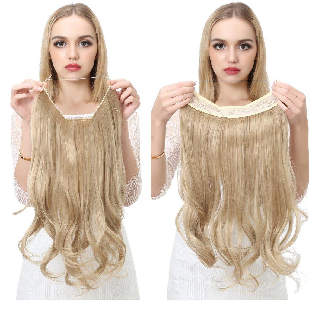 Synthetic Straight Hair Extensions No Clip In Natural Hidden Secret False Hair Piece Fiber Synthetic Wavy Hair