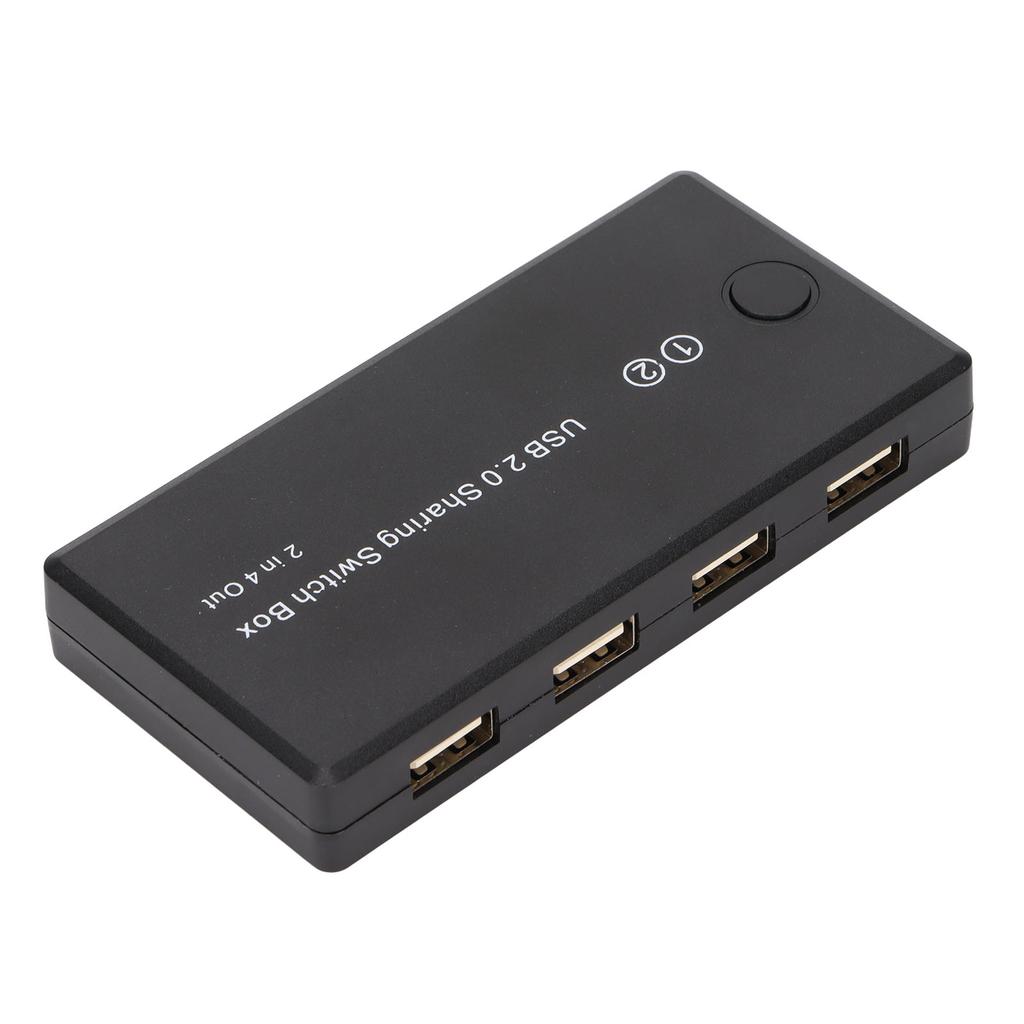 USB 2.0 Switch Selector 2 in 4 Out Great Compatibility Computer Peripheral Switcher Adapter