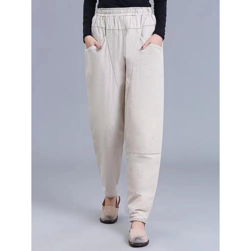

2025 Winter Plus Size Women s High-Waisted Street Style Warm Casual Pants Medium