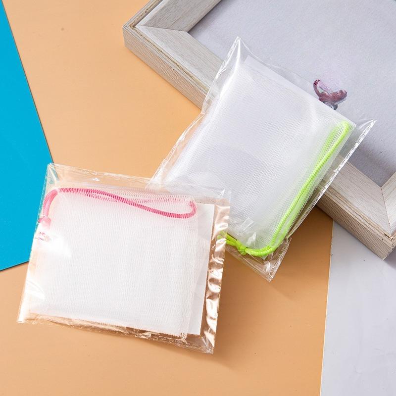 1/10Pcs Portable Clean Foaming Mesh Bag Reusable Soap Foaming Nets for Shower Washing Bathroom Accessories Kitchen Storage Bag