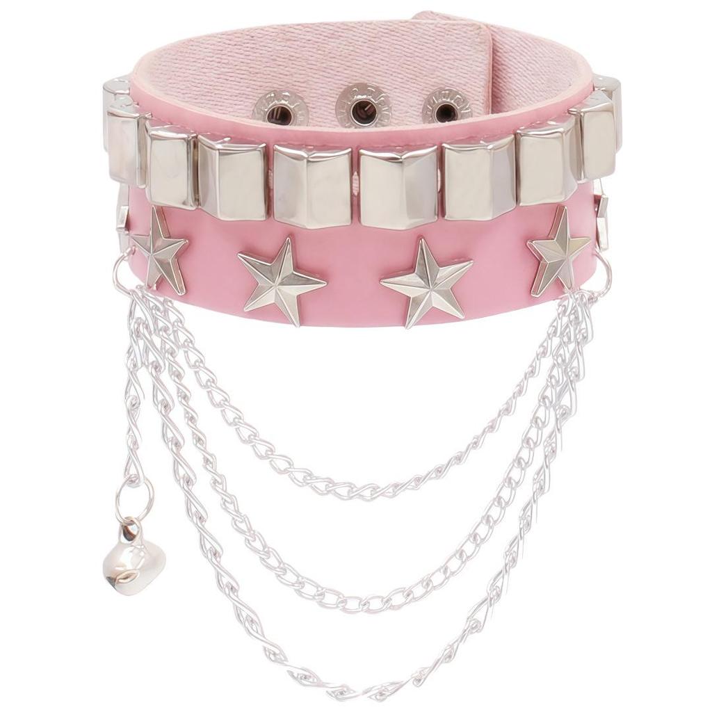 European & American Multi-layer Leather Skull Rivet Punk Bracelet