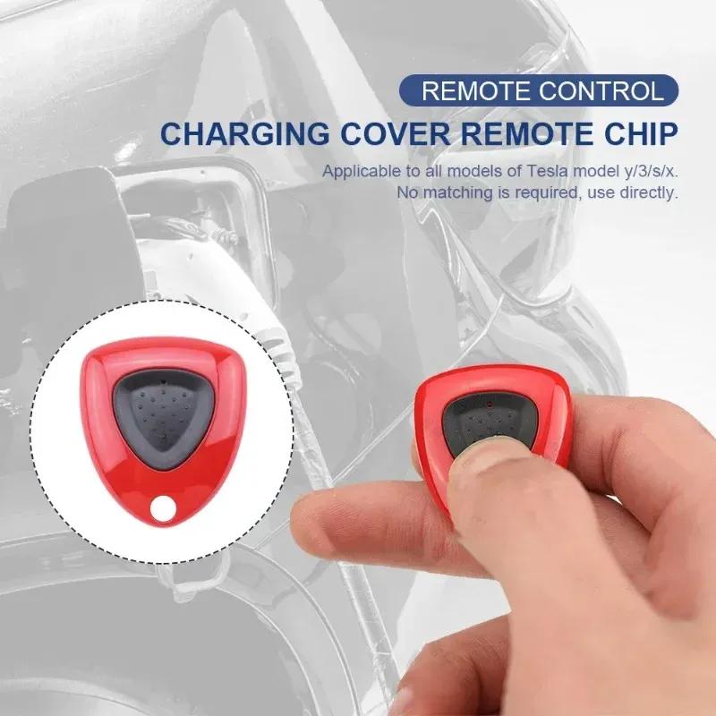 For Tesla Model 3 Y S X Car Door Remote Control Charging New Energy Charger Pile Button To Open The Door Cover Chip Accessories