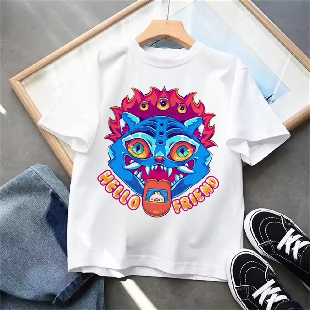 Nouveau T-shirt KPop Chasseurs de Démons Été Enfants Filles Garçons Vêtements pour Enfants T-shirt Décontracté Col Rond Manches Courtes Hauts