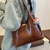 2025 Autumn New Niche Texture Armpit Bag Women's Retro Simple Tote Bag Casual Large Capacity Shoulder Bag