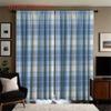 Set Of 2 Elegant Plaid Curtains Polyester Window Decor Living Room Home Curtain Light Blocking For Area Made With Rod Pocket