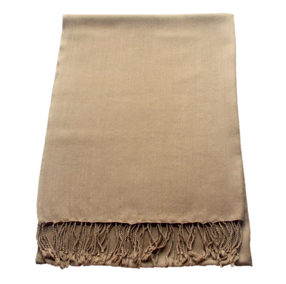 

all over the Large Solid Color with a Cashmere [.a world] Stole/Scarf, 100% Wool, Soft, Touch, Women s Blanket, Fall/Winter, Spring/Summer (Sand