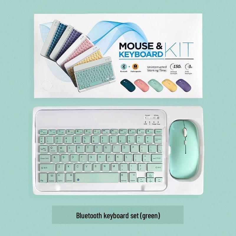 Wireless Bluetooth Keyboard & Mouse for Tablets and Phones - Silent, Rechargeable