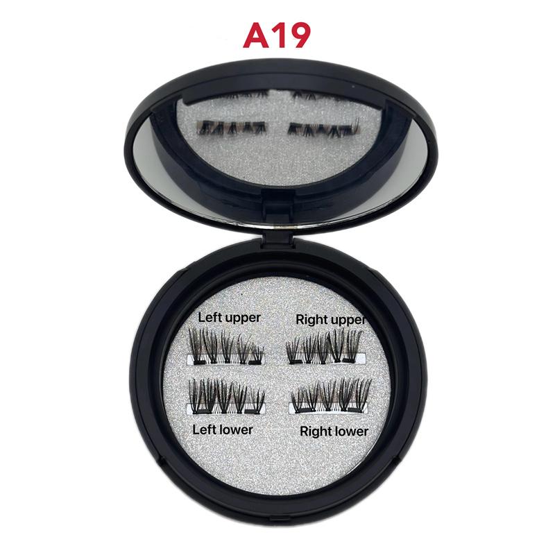 Half Eyelash No Glue No Eyeliner Corner Eyelash Synthetic Hair Soft Magnets Quantum Magnetic Lashes Reusable Cruelty-Free Curler