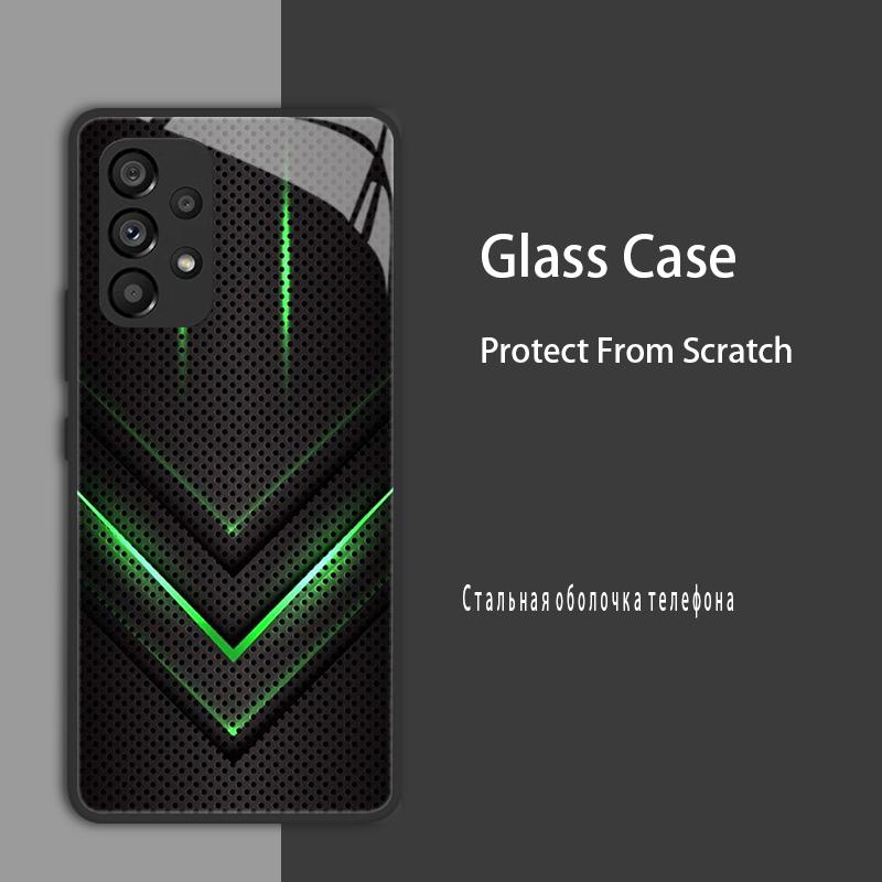 For Samsung Galaxy A52 A52S A53 Case Cover Tempered Glass Case Hard Coque Bumper For Samsung A33 A73 A13 A72 4G 5G Protect Case