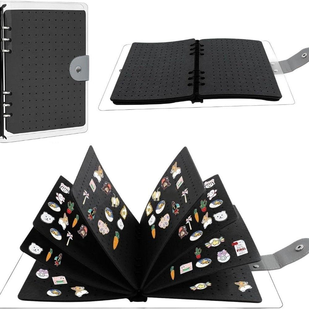 Space Saving Brooch Display Board 8 Pages Badge Charms Organizer Jewelry Organizer